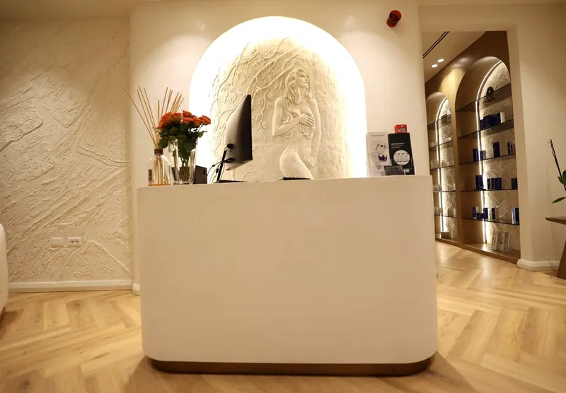 The reception desk