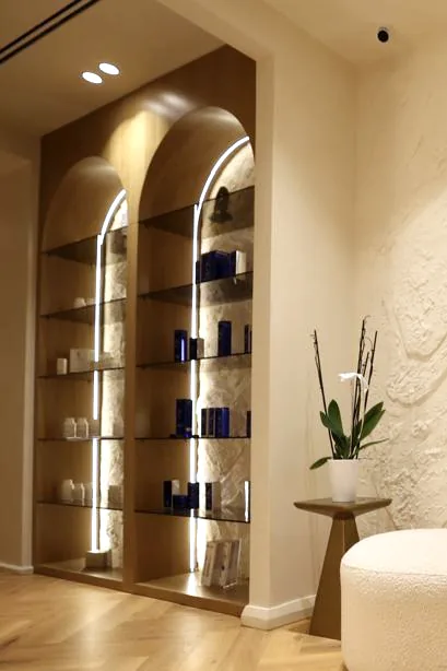 The lit skincare shelves